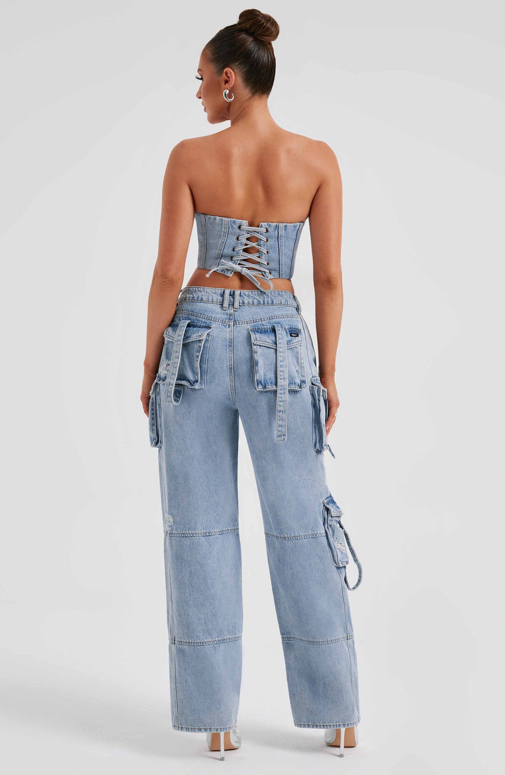 Chloe | Denim Cargo Jeans