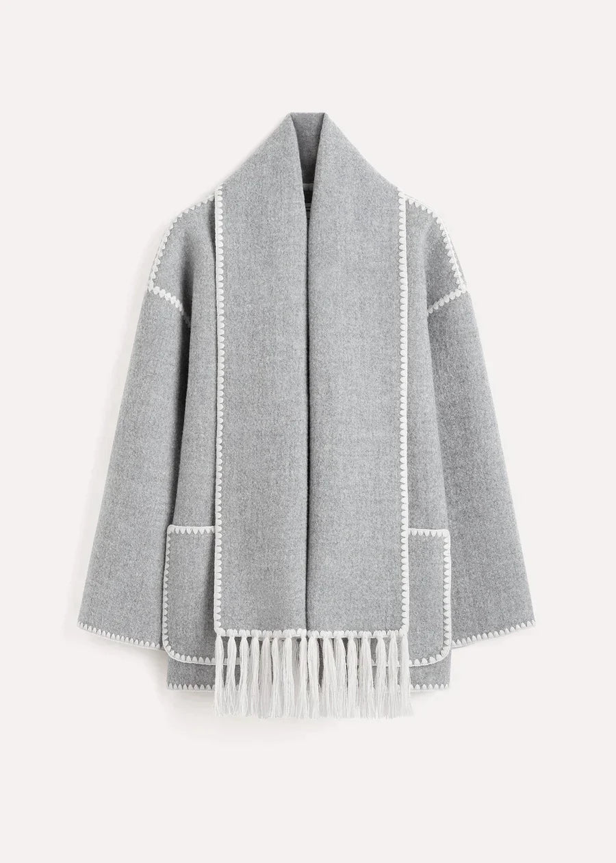 Scarf Coat | Luxe Herfstjas met Sjaal