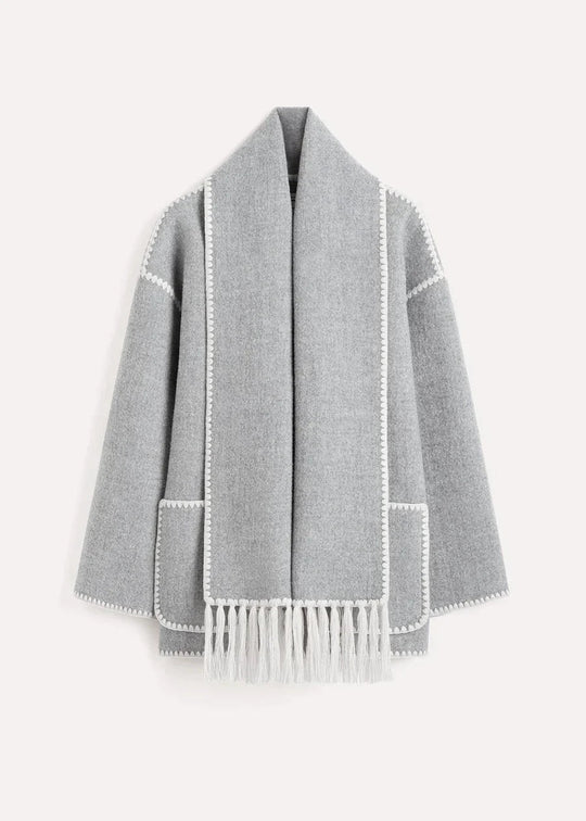 Scarf Coat | Luxe Herfstjas met Sjaal