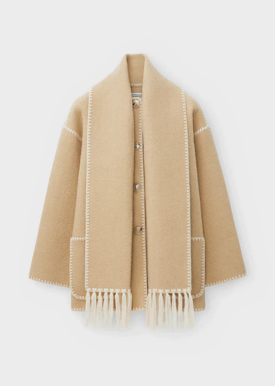 Scarf Coat | Luxe Herfstjas met Sjaal