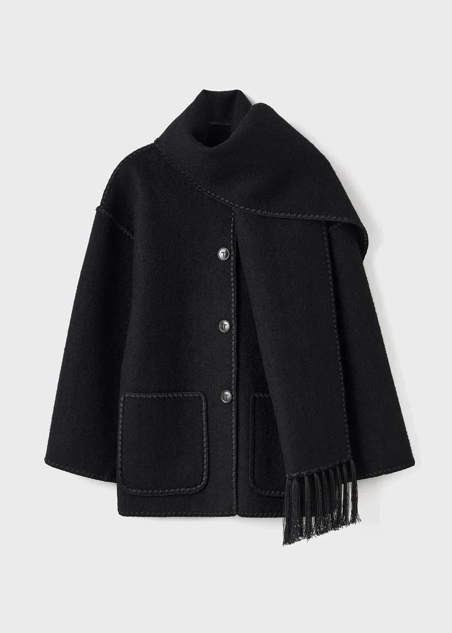 Scarf Coat | Luxe Herfstjas met Sjaal